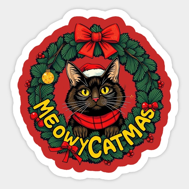 Meowy Catmas Sticker by Pete the Cat Guy